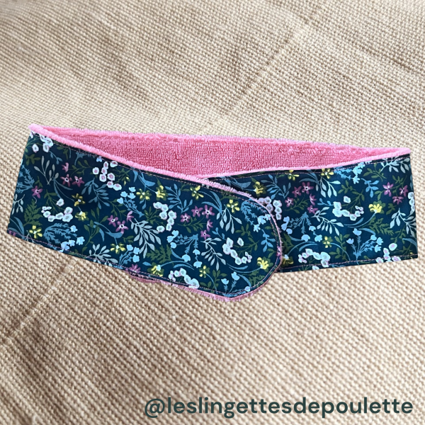 Bandeau de soin fleuri fuschia