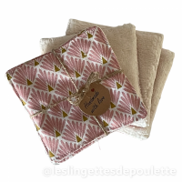 Lingettes ecailles vieux rose 