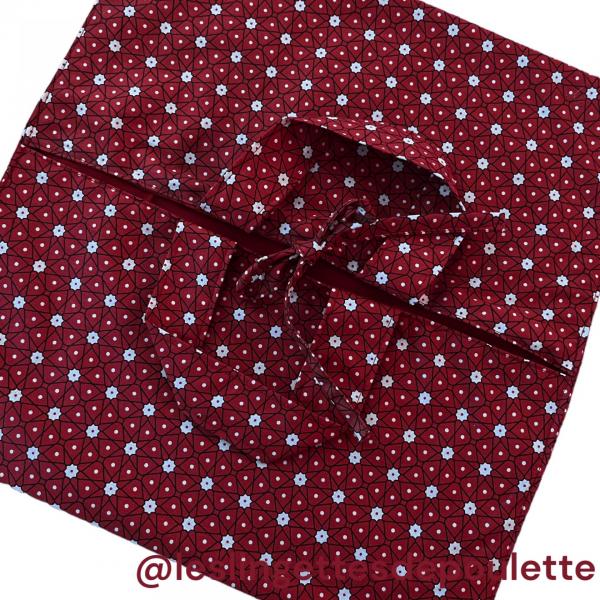 Sac a tarte paquerettes rouge